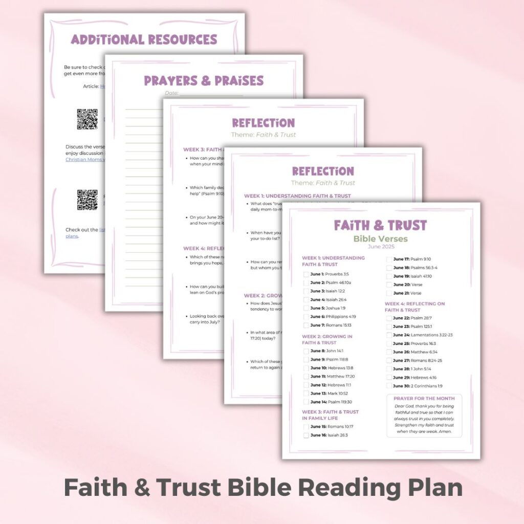 Free Bible reading plan about faith and trust