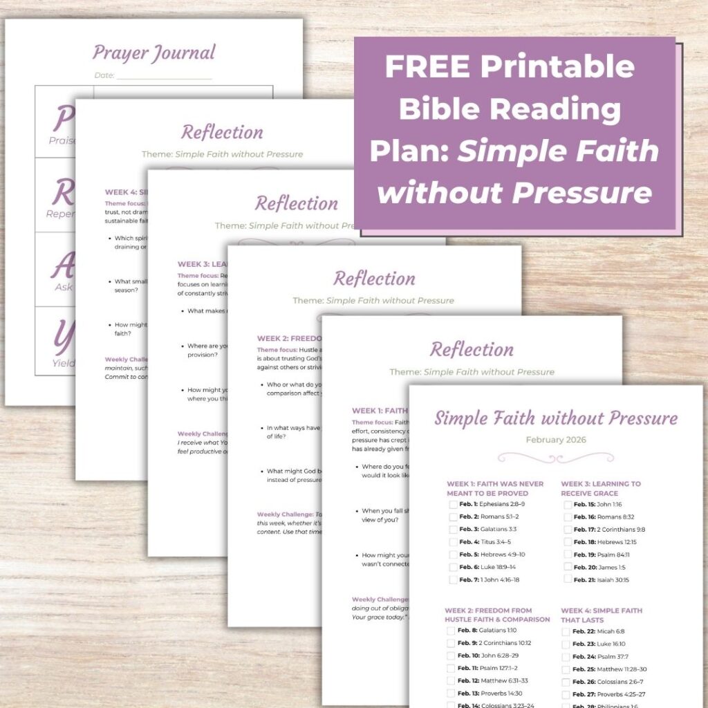 Free Bible reading plan: Simple Faith Without Pressure