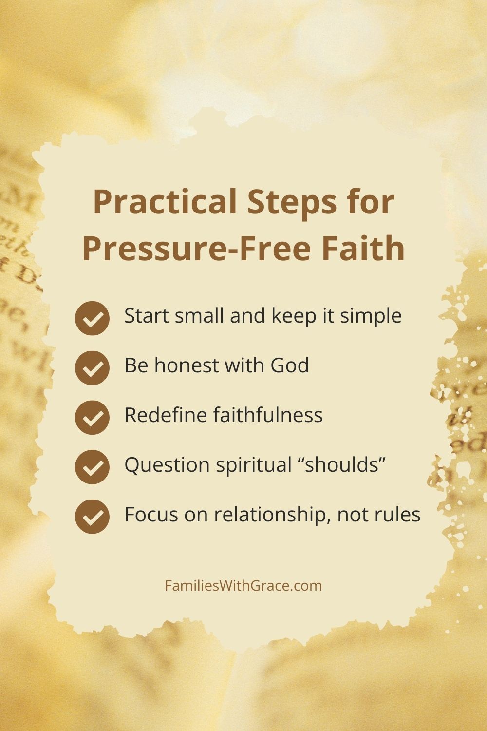Faith without pressure: Why grace matters more than works