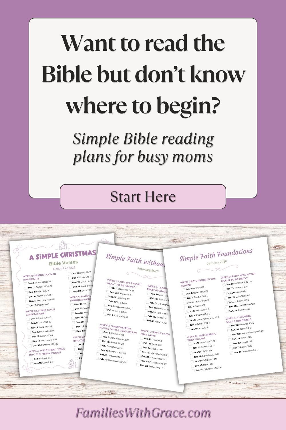 Free Bible reading plans for moms