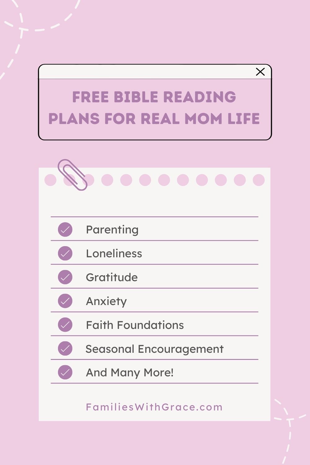 Free Bible reading plans for moms