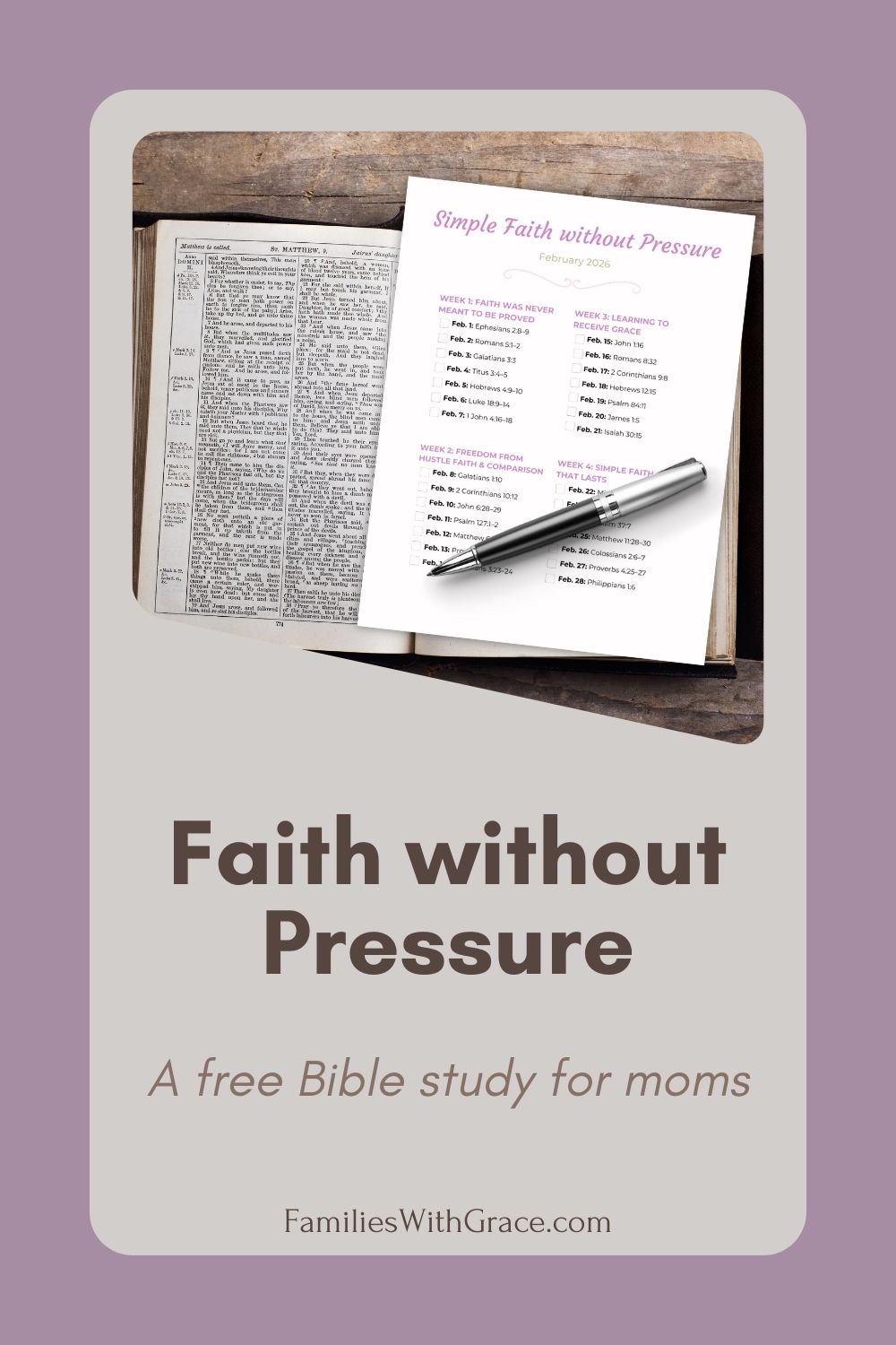 Simple Faith without Pressure free Bible study