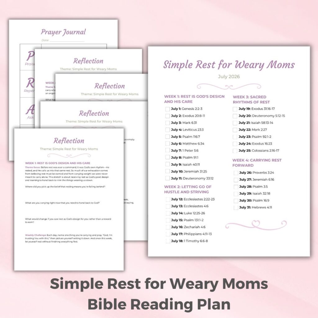 Simple Rest for Weary Moms Bible Reading Plan image