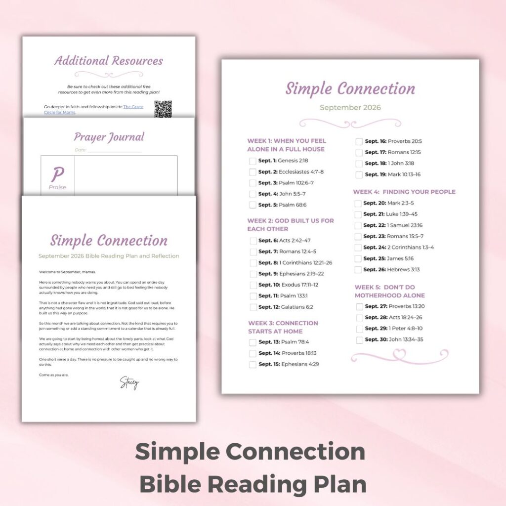 Simple Connection 30-Day Bible Reading Plan for Christian Moms